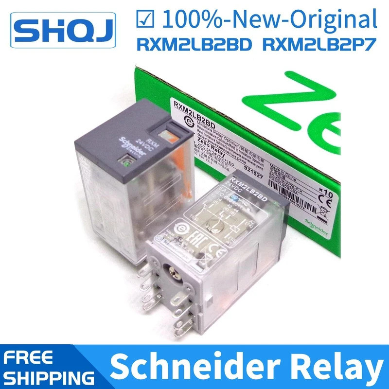 5PCS Schneider รีเลย์ RXM2LB2BD RXM2LB2P7 RXM2LB2B7 RXM2LB2F7 RXZE1M2C 2CO 5A 24VDC 230VAC 100%-ใหม่