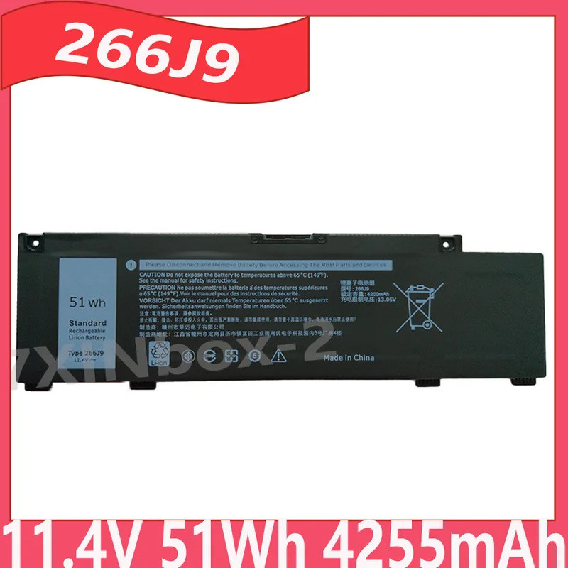 51Wh 266J9 M4GWP 0PN1VN แบตเตอรี่แล็ปท็อปสําหรับ Dell G3 3500 15 3790 3590 G5 15 5500 5587 5590 G7 7