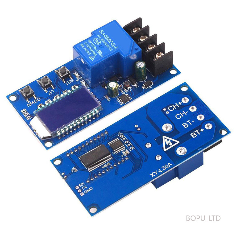 XY-L30A โมดูลควบคุมการชาร์จแบตเตอรี่ Digital Full Power Off Overcharge Protection Switch 6-60V