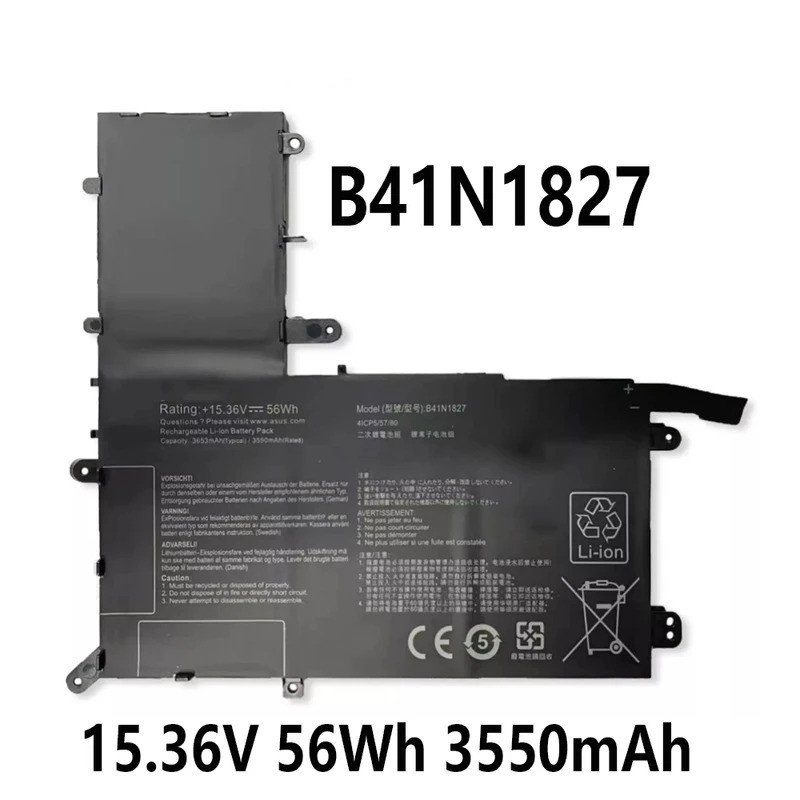 B41N1827 แบตเตอรี่แล็ปท็อป 15.36V 56Wh 3550mAh สําหรับ ASUS ZenBook Flip 15 UX562IQ UX562FA UX562FD