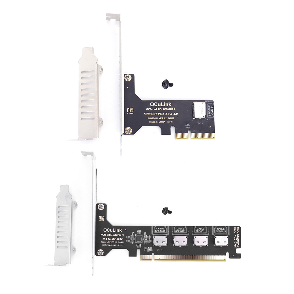 PCI-Express Bifurcation ไปยัง SFF-8612 แยกการ์ดขยาย 1/4X SFF-8612 SFF-8611 อะแดปเตอร์ภายในสําหรับ Wi