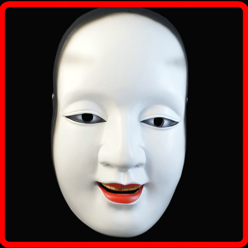 ฮาโลวีนลูกบอลวันส่งท้ายปีเก่า Snow themed ละคร Noh ของญี่ปุ่น Sun Jiro Prajna Collectors Edition เรซิ่น Masked Face