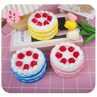 ของเล่นหยิกเค้กสตรอเบอร์รี่ขนาดใหญ่-จําลองมูสช้า สะท้อนกลับ อาหารรุ่นสําหรับความเครียดบรรเทา