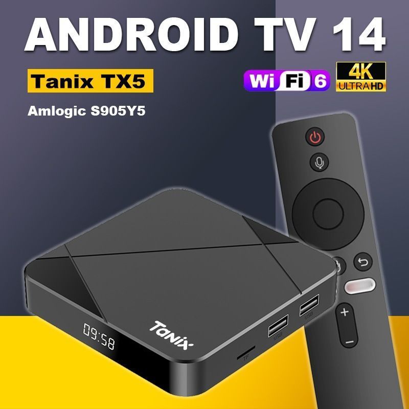 TANIX TX5 tvboxS905Y5 Android14 2G/16G 4k Dual Band wifi6 HD Player