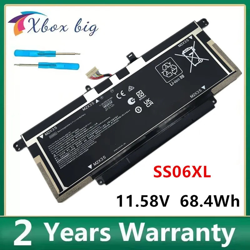 SS06XL แบตเตอรี่แล็ปท็อปสําหรับ HP Elite Dragonfly G3 TPN-DB0O HSN-150C 11.58V 68.4Wh