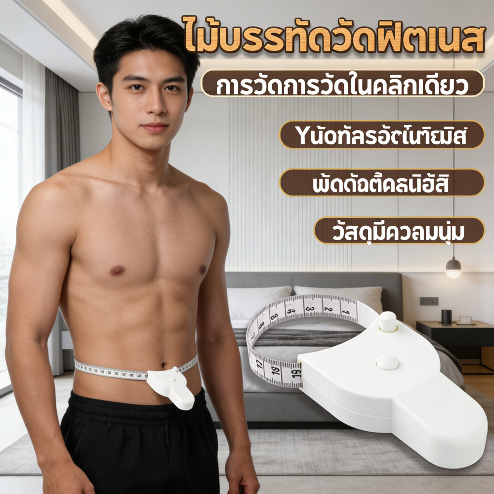 สายวัดเอวมาตรฐาน สายวัดตัว 150cm 60 นิ้ว รุ่นใหม่!! ตลับพกพา