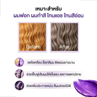 Biowoman เมจิค เพอร์เพิล [ชุดเซต] แชมพูม่วง 300 มล. + ทรีทเม้นท์ม่วง 220 มล.