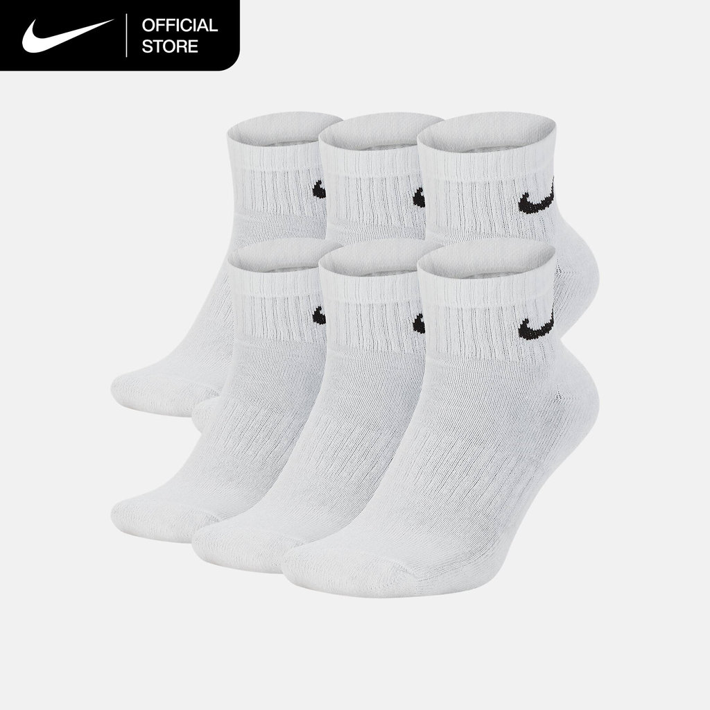 Nike Everyday Cushioned Training Ankle Socks (6 Pairs) - White [SX7669-100]