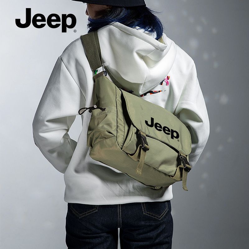 Jeep/Jeep ขนาดใหญ่-ความจุ Retro Messenger กระเป๋า Unisex Multifunctional One-Shoulder Messenger กระเ