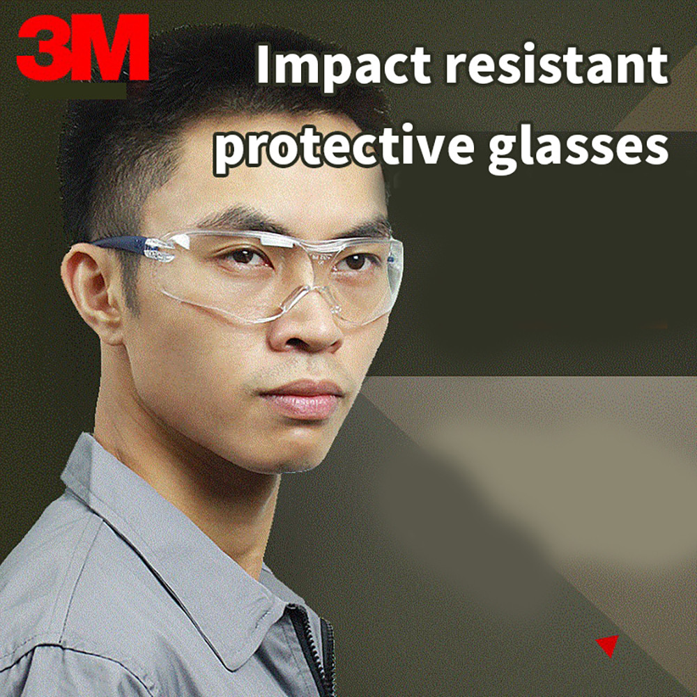 3M 10436 แว่นตาความปลอดภัยเลนส์ป้องกันการกระแทกฝุ่น Scratch Shield น้ําหนักเบาทํางาน Eye Gear สําหรับการก่อสร้าง Lab กลางแจ้ง