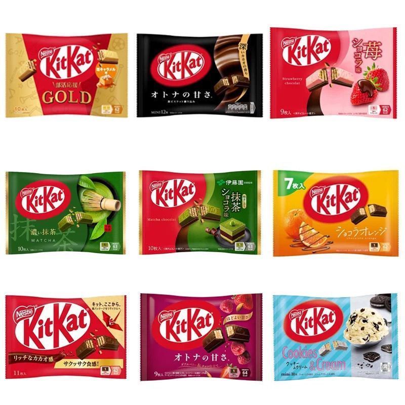 ญี่ปุ่นนําเข้า Kitkat Nestle Kitkat Matcha Strawberry Sandwich Chocolate Wafer Biscuits Influencer S