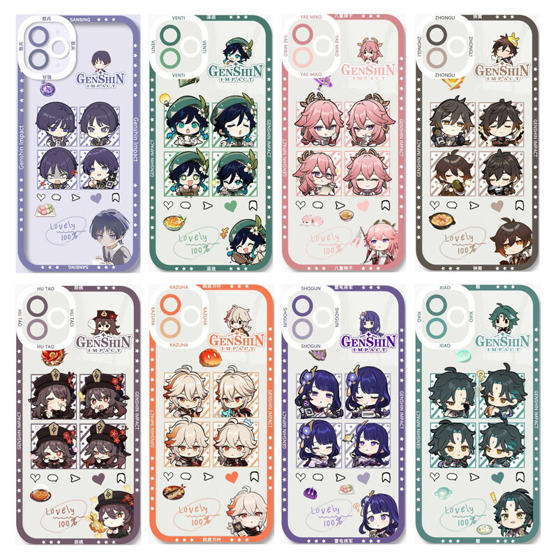 Genshin Impact สําหรับ Samsung Galaxy M54 M23 J4 J6 Plus J7 J2 Prime G530 A7 2018 โปร่งใส TPU นุ่มกั