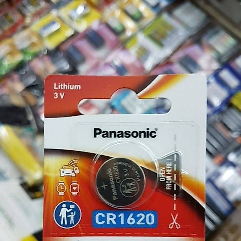 ถ่าน Panasonic CR1620 3V สีแดง จำนวน 1ก้อน ของแท้บริษัท