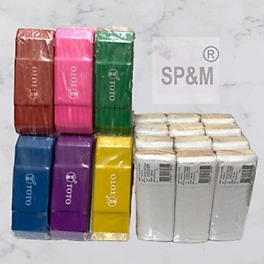 แปรงลบกระดาน พลาสติก-ไม้ (12ชิ้น/แพค)