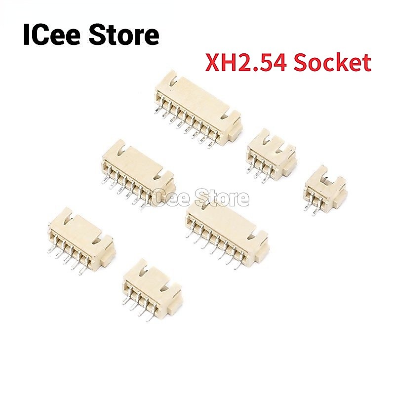 ซ็อกเก็ตเชื่อมต่อ XH2.54 2.54 มม. พิช SMD 2P 3P 4P 5P 6P 7P 8P แนวนอน SMD XH2.54 2.54 มม. 20 ชิ้น