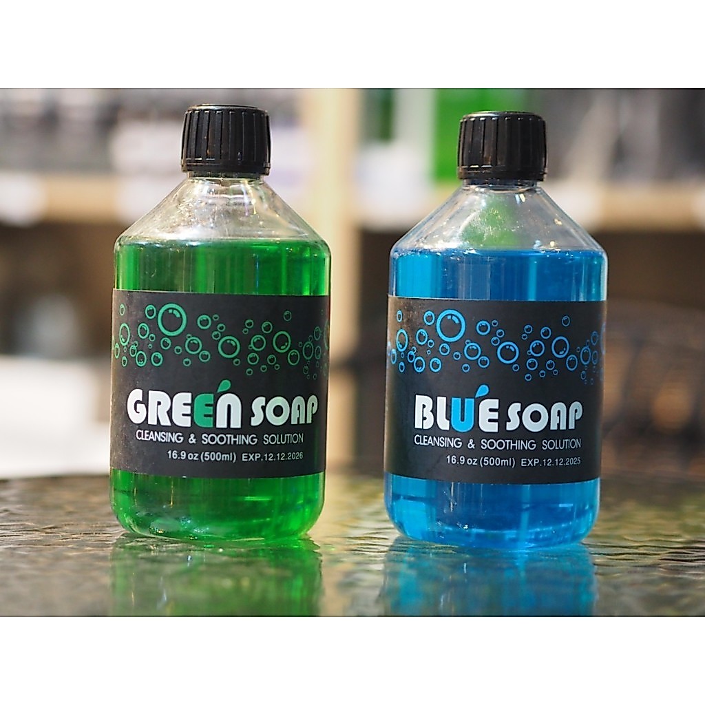 หัวเชื้อ ทำ ความสะอาด ระหว่าง BLUE SOAP GREEN  SOAP สักขนาด 500Ml.     [.ส่งเร็ว]