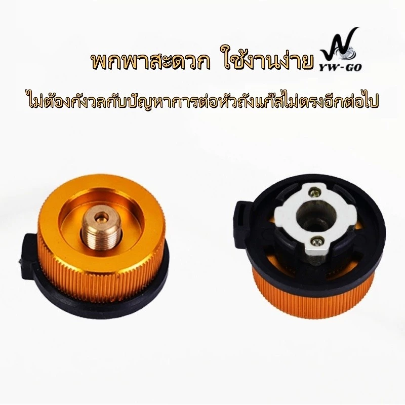 อะแดปเตอร์หัวแปลง หัวเชื่อมต่อ กับแก๊สกระป๋อง หัวเชื่อมต่อเตาพกพา หัวแก๊สกระป๋อง G3641