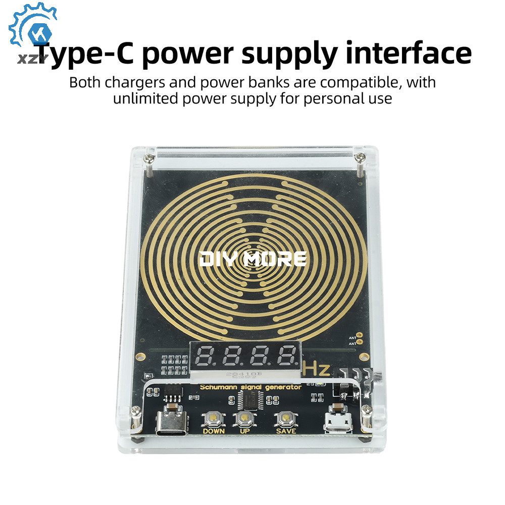 DC5V 0.01-9999Hz ความถี่ปรับ Schumann Wave เครื่องกําเนิดสัญญาณเครื่องกําเนิดไฟฟ้าประเภท C