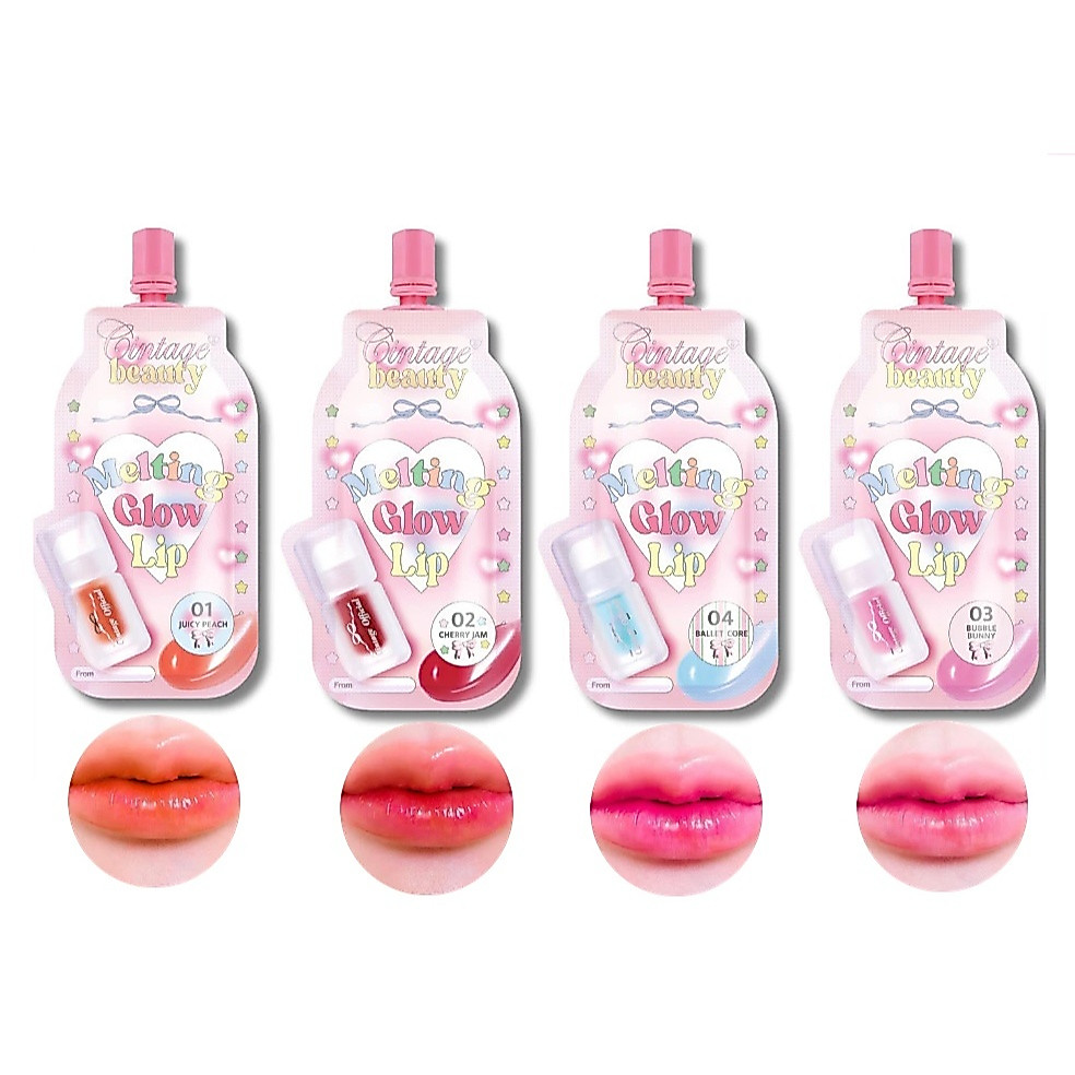 (1ซอง) ลิปซินเทจ ลิป ซินเทจ ปากฉ่ำวาว Cintage Beauty Melting Glow 2g