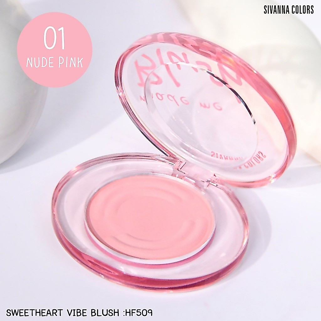 HF509 SIVANNA COLORS SWEET HEART Vibe Blush บลัชออน ซีเวนน่า สวีทฮาร์ท ไวล์ บลัช