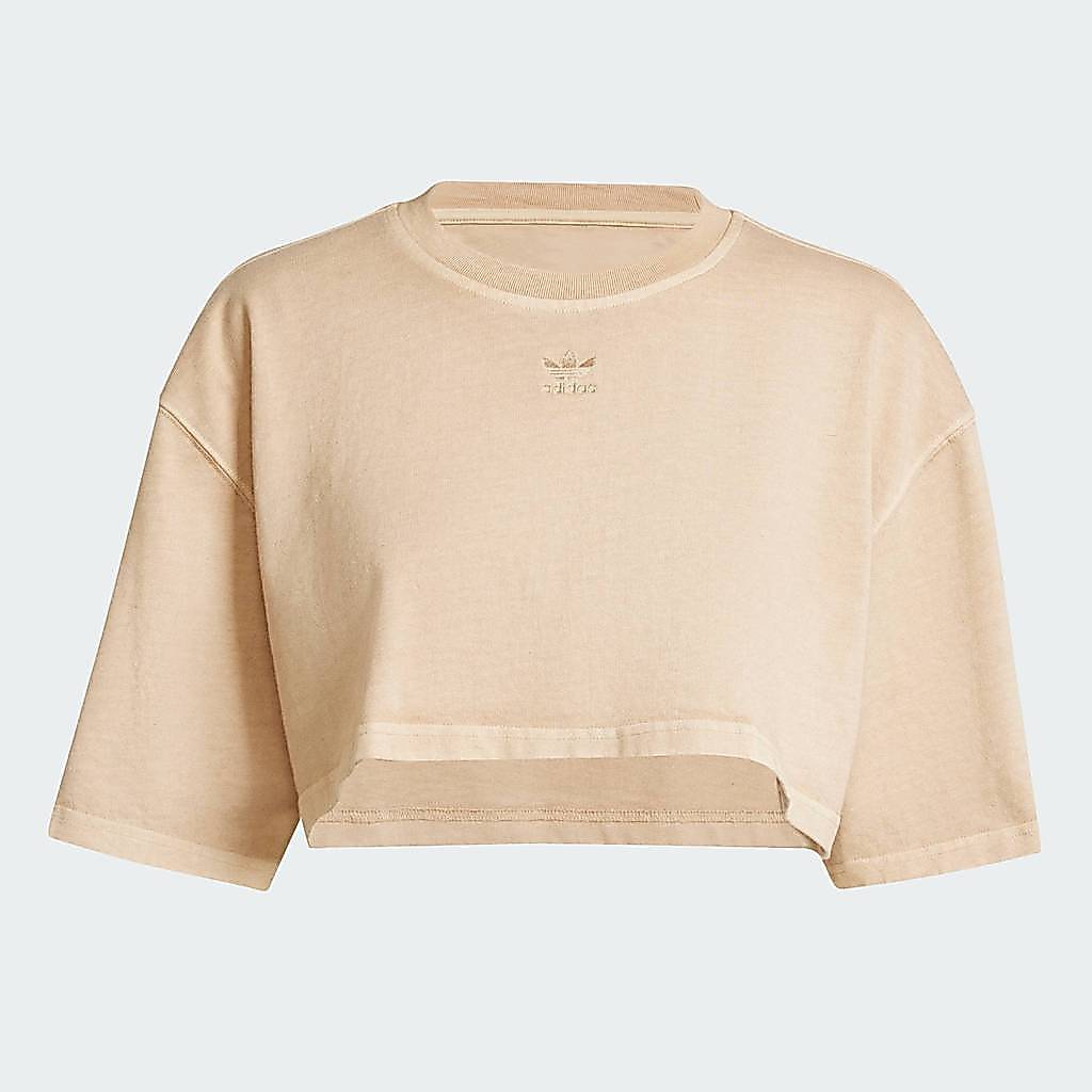 adidas Lifestyle Essentials+ Cropped Tee Women Beige IR5997