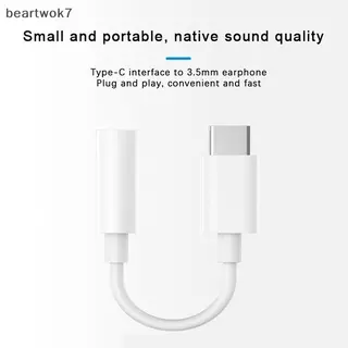 Beartwok7] Type C ถึง 3.5 มม.อะแดปเตอร์ Aux Type-c 3.5 Ja สายสัญญาณเสียงสําหรับโทรศัพท์หูฟังตัวแปลงใหม่