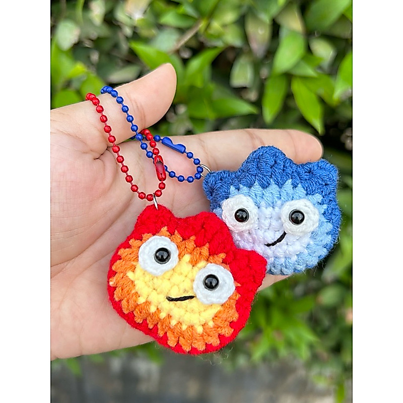 พวงกุญแจ:ที่ห้อยกระเป๋าไหมพร calcifer🔥💧