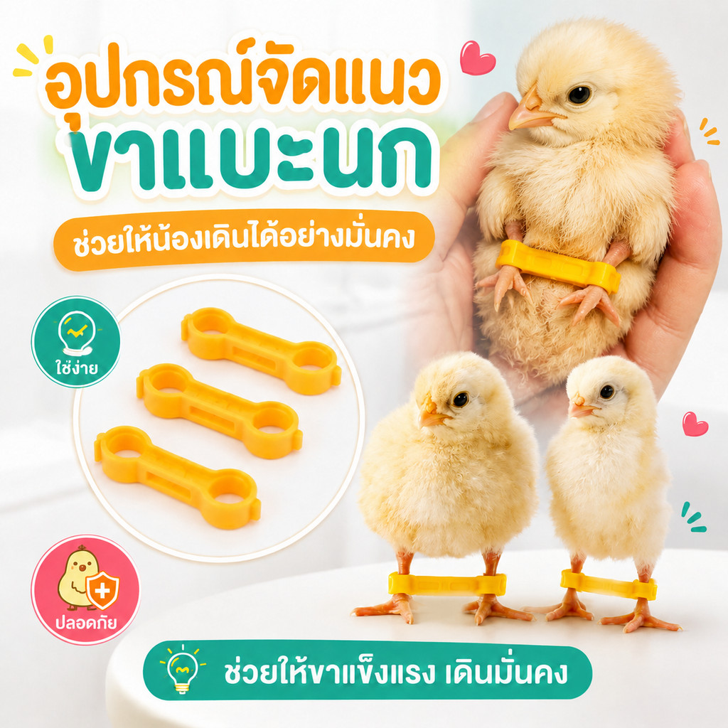 ห่วงแก้ขานกอ่อน อุปกรณ์ช่วยปรับขานก สำหรับลูกนก นกแก้ว ไก่เล็ก วัสดุนุ่ม ใส่ง่าย 4/5/6มม.