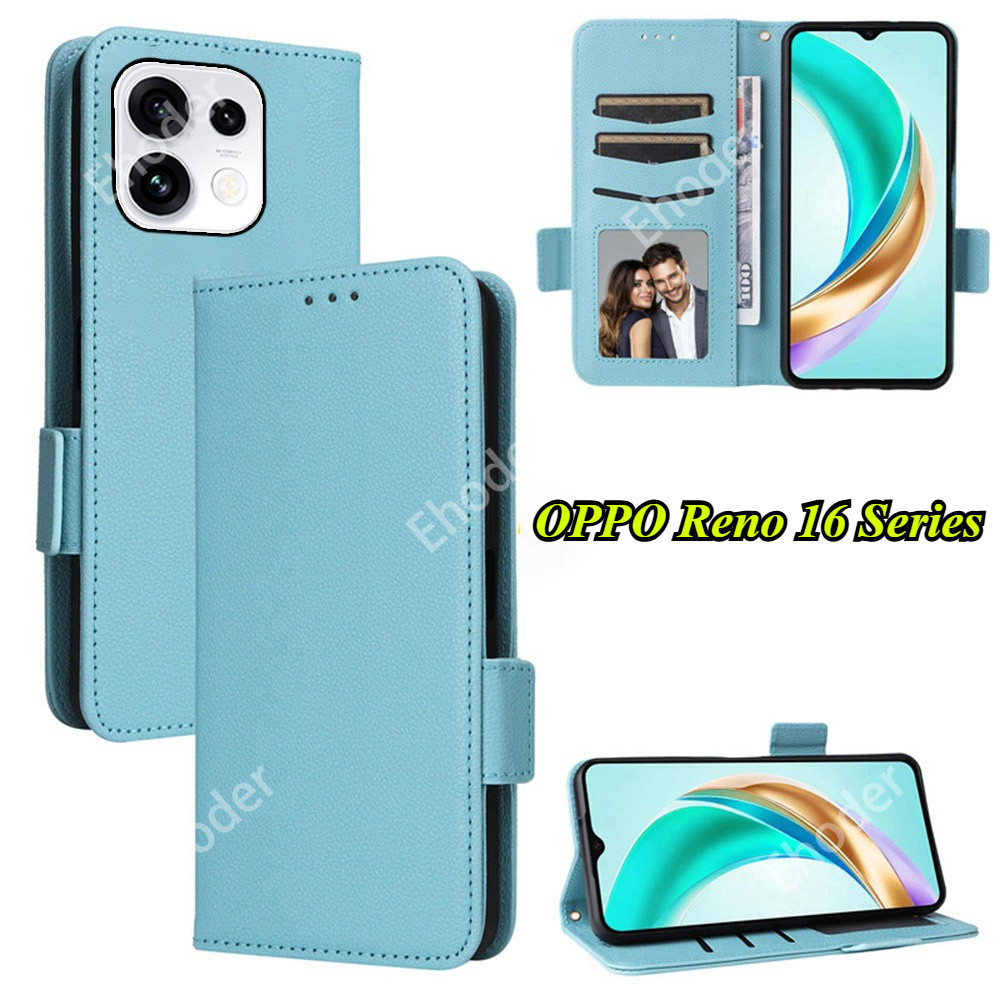 ปลอกหนังสําหรับ OPPO Reno 16 Pro 16F 5G 4G 2026 เคสโทรศัพท์สําหรับ Reno16 Reno16Pro Reno16F 16Pro กันกระแทกกระเป๋าสตางค์แม่เหล็กฝาหลัง