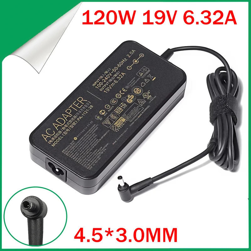 19V 6.32A 120W 4.5*3.0 มม.อะแดปเตอร์ AC แล็ปท็อปสําหรับ ASUS ROG G501JW UX501J G501VW UX501J R501JW 
