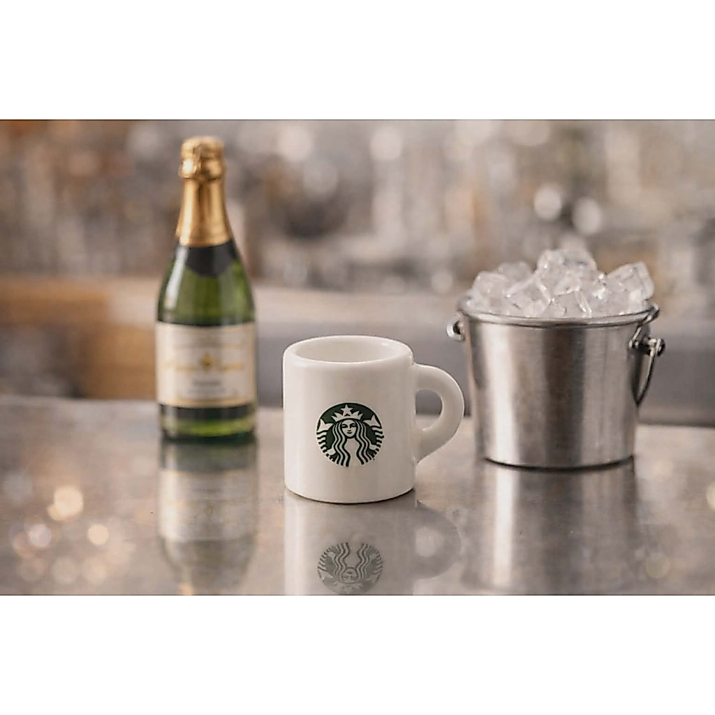 j411แก้วสตาร์บัคขาว แพ็คละ 10 ชิ้น ของเล่นของจิ๋็วดีไอวาย