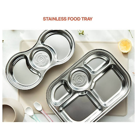[GROSMIMI] BABY KIDS ชุดจานสแตนเลส [MADE IN KOREA] [NO.795]
