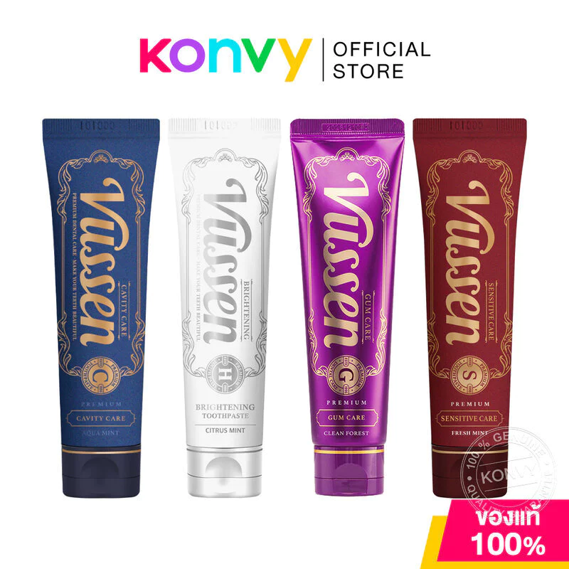 [ยาสีฟันเกาหลีพรีเมี่ยม] Vussen Toothpaste วูสเซน ยาสีฟัน 120g (Brightening/Sensitive/Cavity/Gum Care)