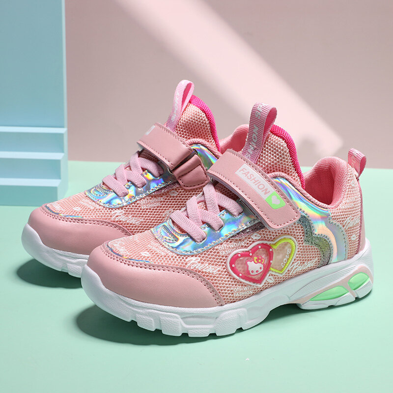 Ready Stock Pink Rubber Princess Shoes for Kids Korea Style Sneakers Sports Running Shoes for Kids G