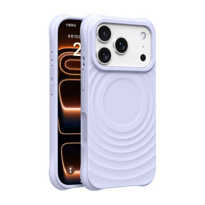 เคสกันกระแทกแม่เหล็กลายคลื่นสําหรับ iPhone 17 Pro MagSafe รองรับกันฝุ่นไม่เป็นขุยป้องกันปุ่มเต็ม