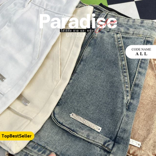 Paradise | XS-2XL | กางเกงขาสั้นมินิคาโก้ ใส่เดินป่า ถ่ายรูปน้ำตกน่ารักชิลล์ๆ เอวสูงทรงสวย กระเป๋าข้าง ใส่เที่ยวคาเฟ่