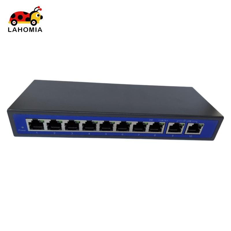 [Lahomia] 9 พอร์ต 10/100Mbps 8 POE Port+1 Uplink Power Over Ethernet Switch Adapter
