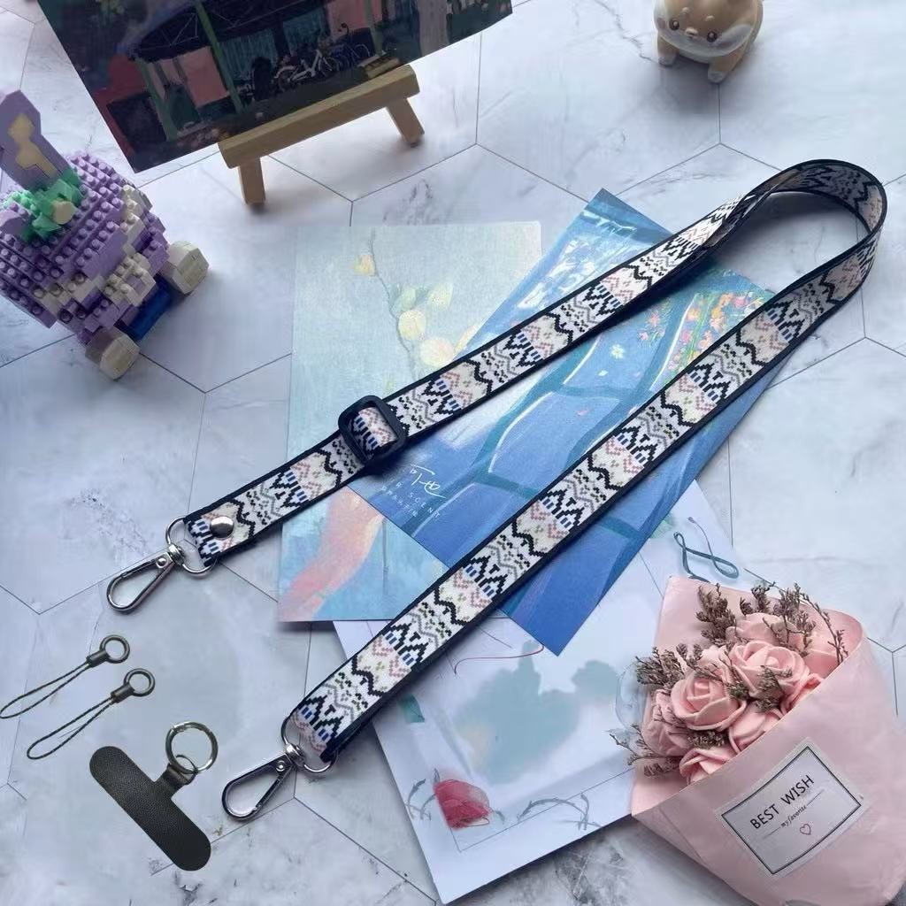 สายคล้องโทรศัพท์มือถือ/ลายดอกกุหลาบ/เหมาะสำหรับเคสสมาร์ทโฟนทุกรุ่น/คลิปหนีบ/ตะขอเกี่ยวแบบหัวเข็มขัด thumbnail 6