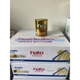 สีทอง HATO MG111 ฮาโต้ (สูตรนํ้ามัน) ทองอเมริกา (0.1 ลิตร 50.-) (0.3 ลิตร 155.-) MG-111 bonus