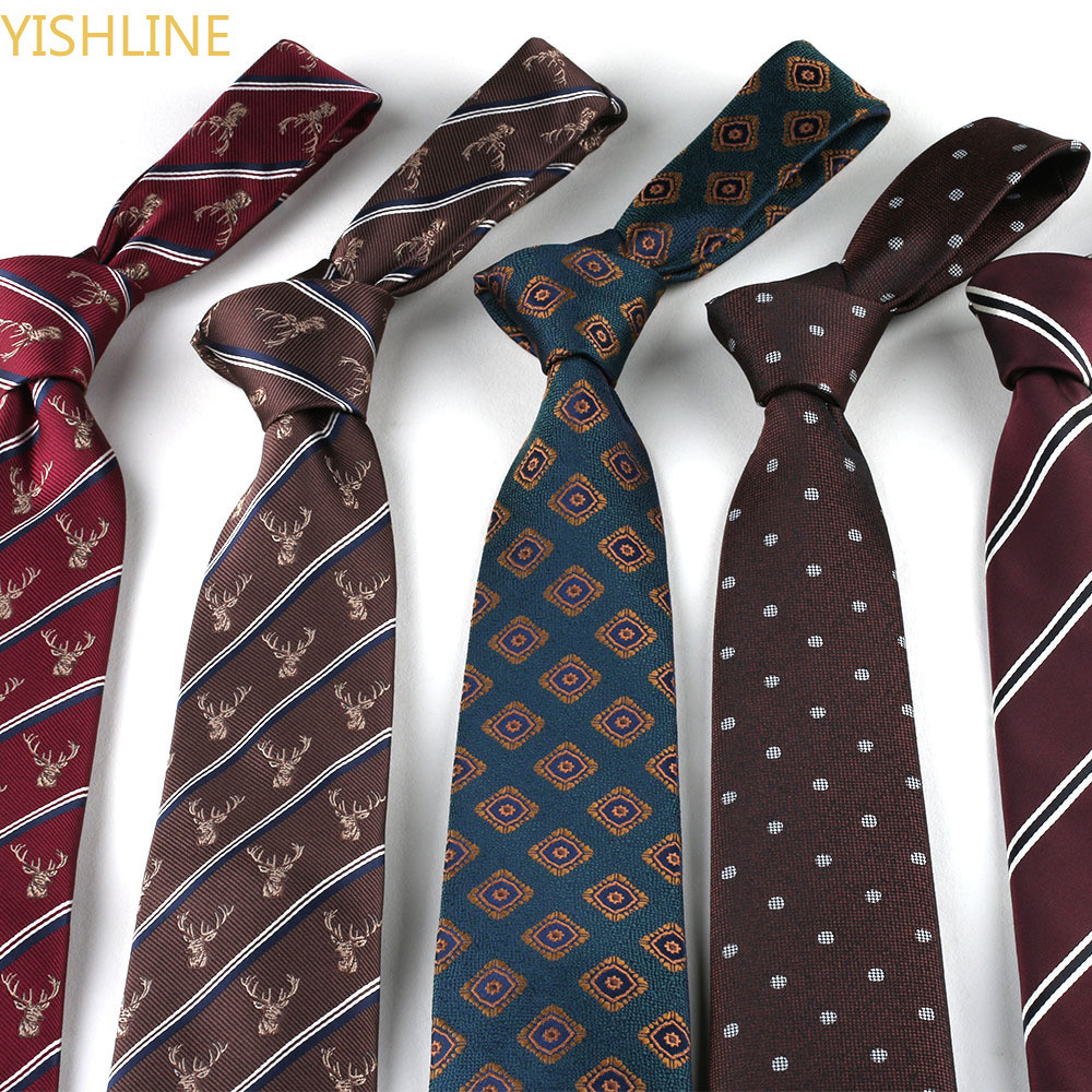 ใหม่ผู้ชาย ผ้าแจ็คการ์ด 8เซนติเมตรผูกคลาสสิกลายลายสก๊อตเนคไทสําหรับพรรคเสื้อสูทสวมใส่ทุกวันอุปกรณ์เสริม