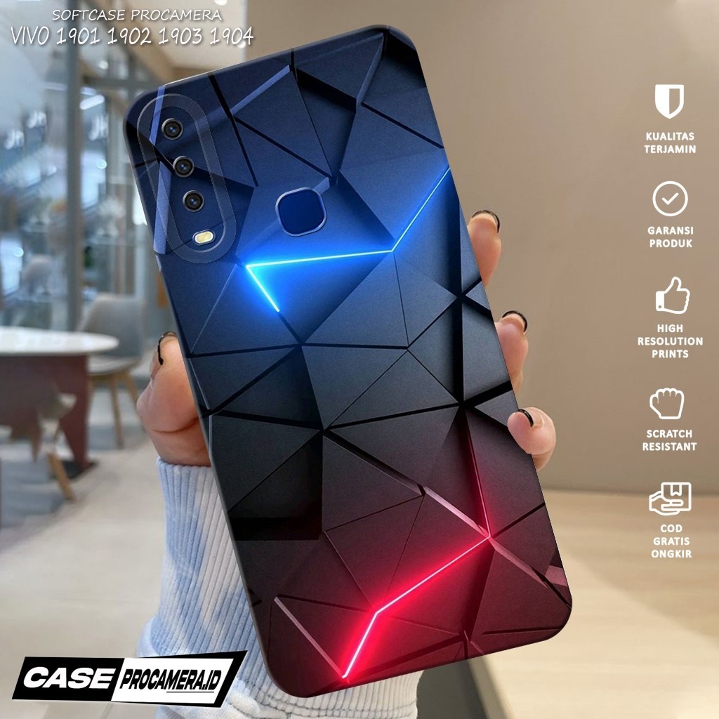 HP เคสที่รองรับสําหรับ VIVO 1901 1902 1904 เคส VIVO Procamera ล่าสุด 2025 {เคส SPIRAL} โทรศัพท์ซิลิโ