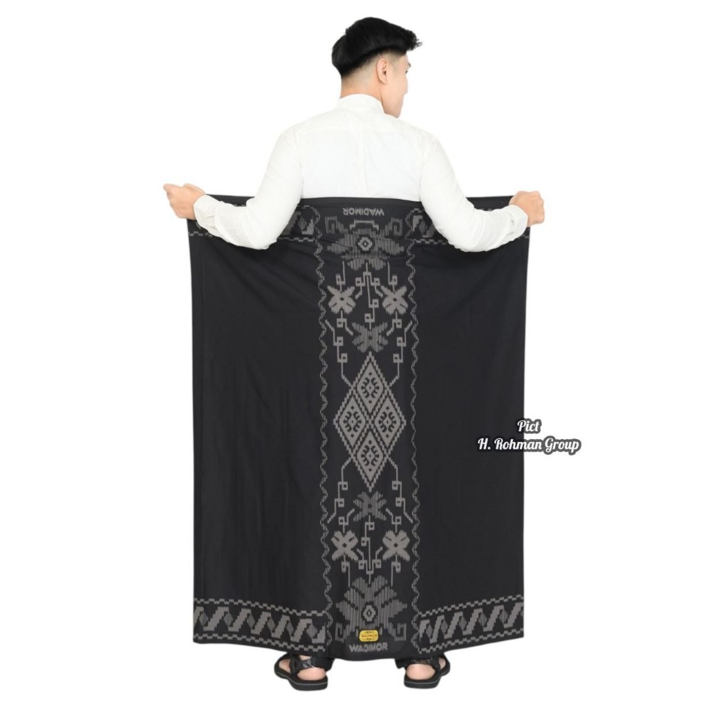Wadimor Super Premium Black Flower Bali Sarong Oke Muslim Adult Men Motif By Al Furqon Shop