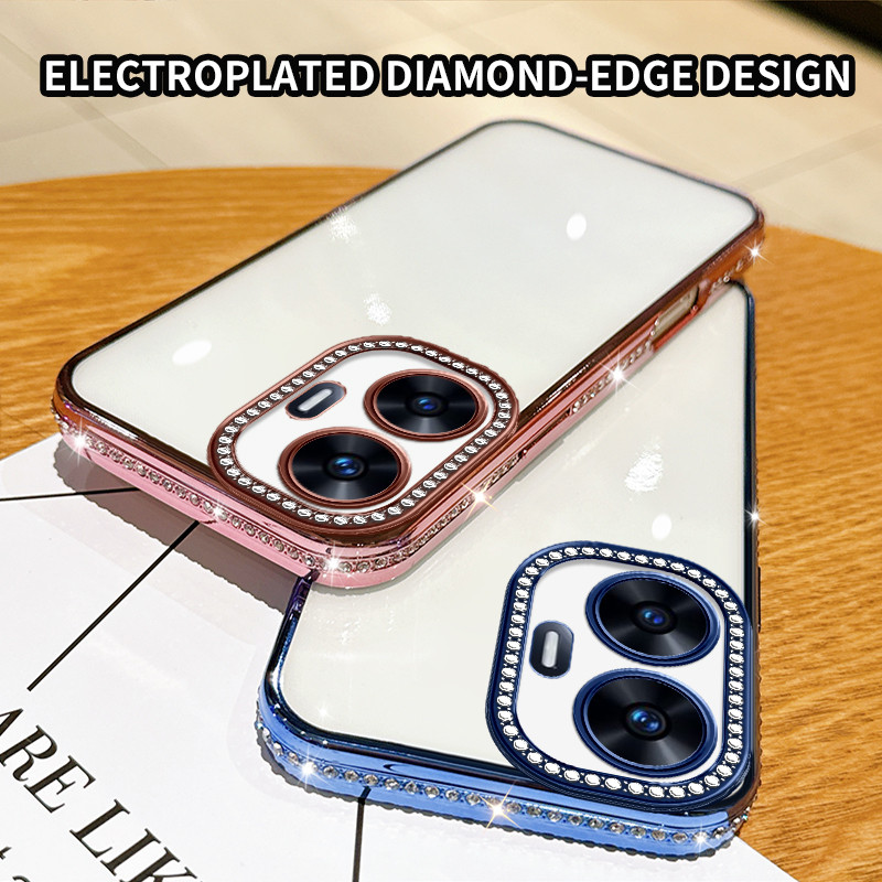 เคส Realmec55 RMX3710 Realme c55 narzo n55 Realmenarzon55 เคสโทรศัพท์แบบนิ่มโปร่งใสด้วยไฟฟ้าพร้อมเปล