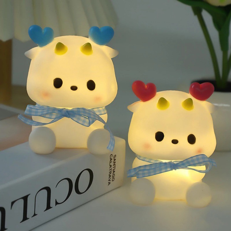 1PC Cute Cartoon Dragon Creative Atmosphere Decoration Decoration Bedroom Bedside Nightlight Sleep L