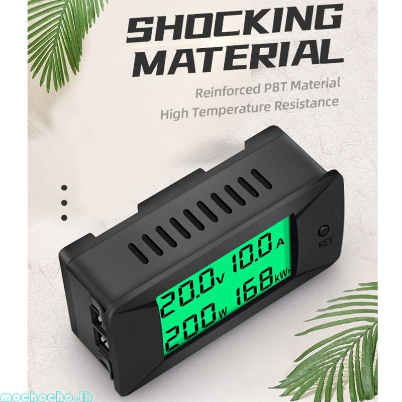 Mochocho ร้อน DC 0-300V 0-300A จอแสดงผล LCD Digital Current แรงดันไฟฟ้า Energy Meter