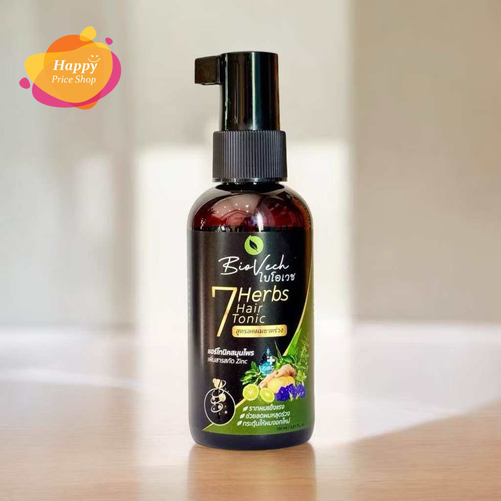 BioVech 7 Herbs Hair Tonic ไบโอเวช เซเว่นเฮิร์บ แฮร์โทนิค 100 มล.