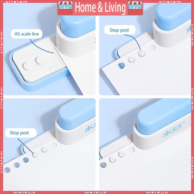 CI 5 หลุม Puncher กระดาษ Puncher Craft Paper Punch Tool แบบพกพา Manual Paper Punch