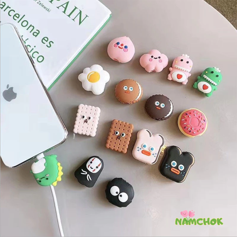 【NK】ฝาครอบป้องกันสายเคเบิลข้อมูลการ์ตูนมอนสเตอร์ตัวน้อยปลอกซิลิโคนตัวจัดระเบียบสายไฟซิลิโคนฝาครอบป้องกันสายข้อมูล thumbnail 10