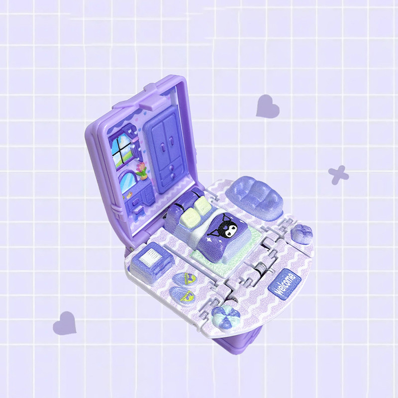 3d Kuromi Room พวงกุญแจการ์ตูน 3d Pop Up Room พวงกุญแจสนุกความเครียดบรรเทาของขวัญ