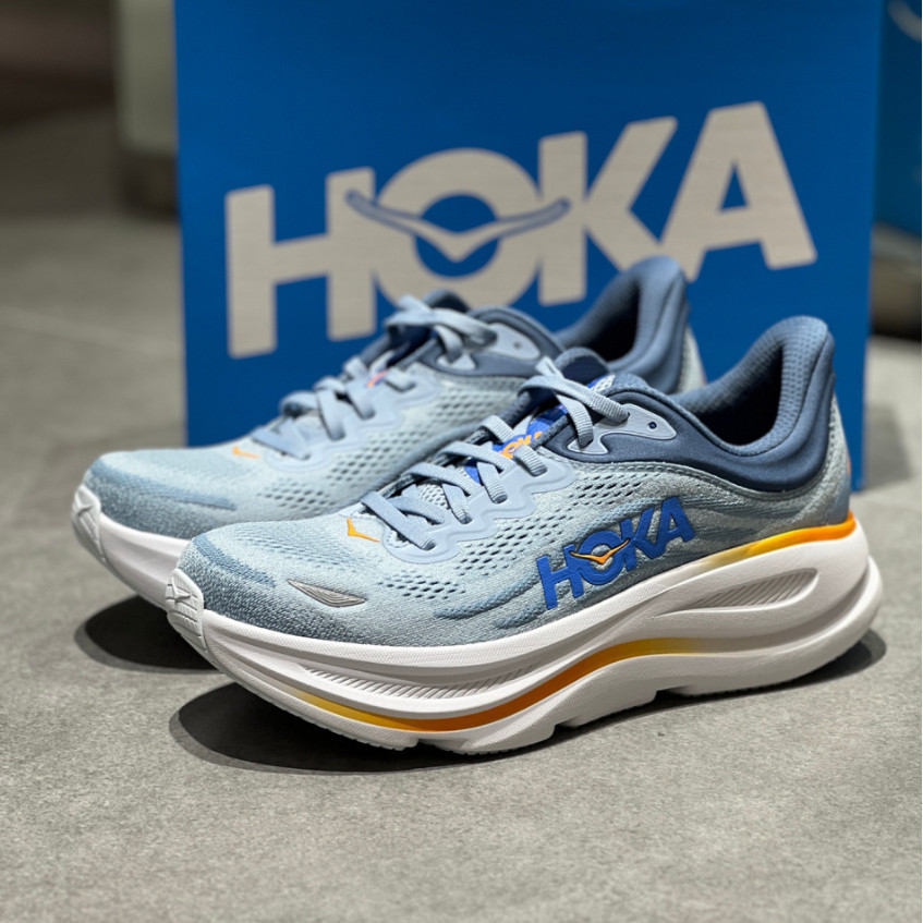 HOKA Bondi 9 รองเท้าวิ่งถนนดูดซับแรงกระแทกสําหรับผู้ชายและผู้หญิงรองเท้าผ้าใบลําลองพื้นหนา LA4H E1X2